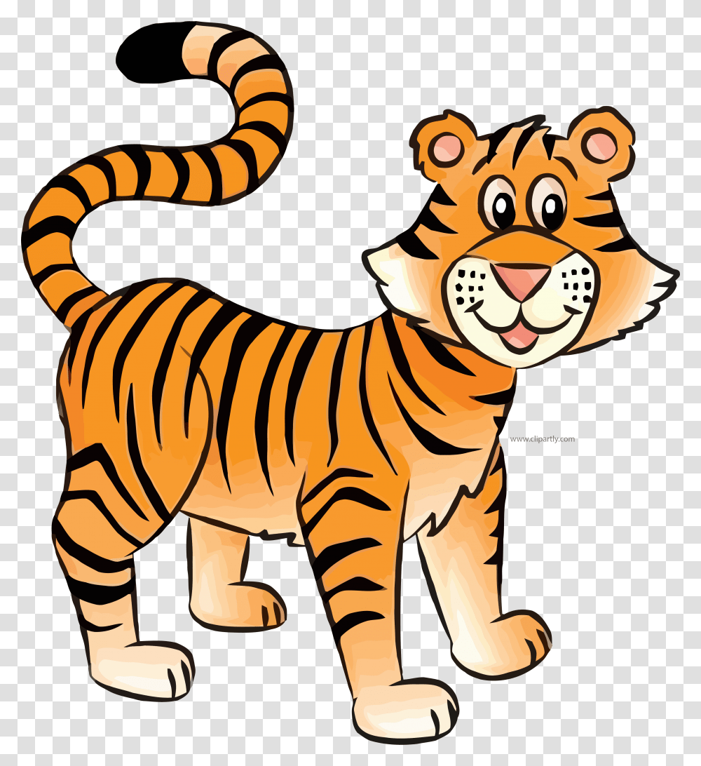 Cute Smile Tigger Cartoon Clipart, Tiger, Wildlife, Mammal, Animal Transparent Png