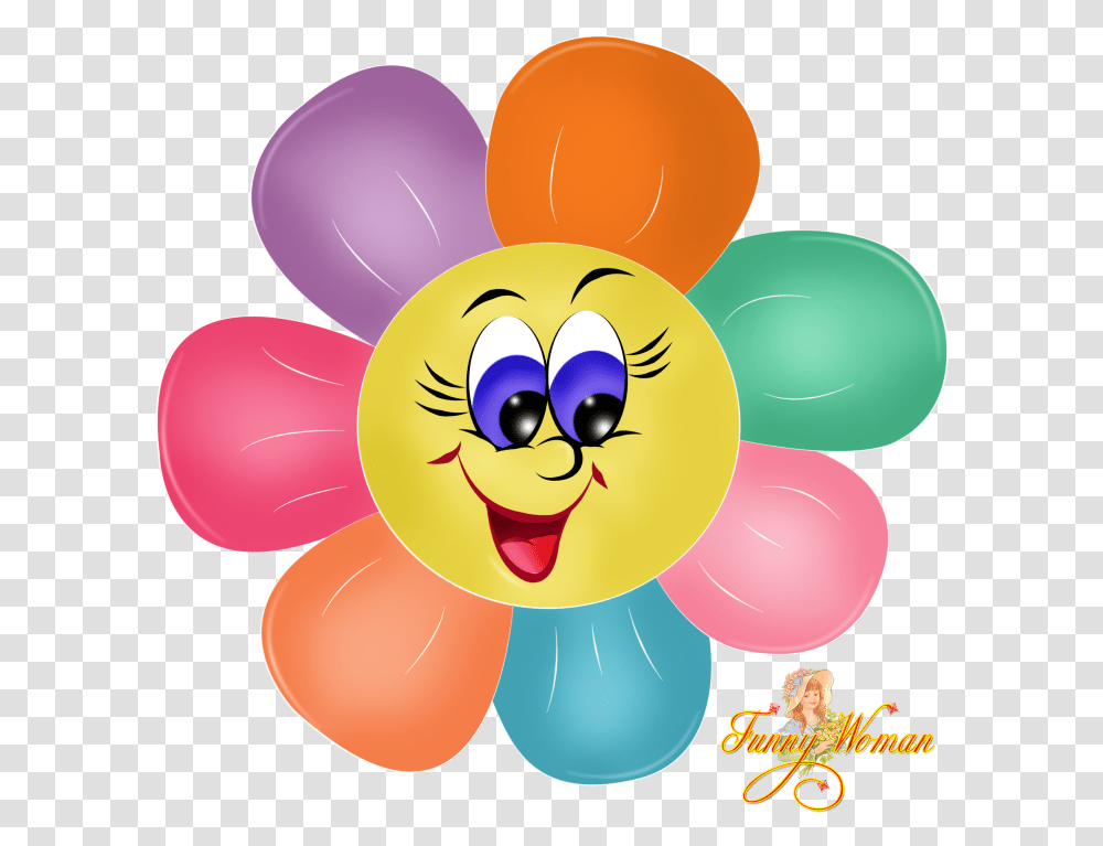 Cute Smiley Flower Cliparts Hd Clipart Cute Cartoon Flowers, Balloon Transparent Png