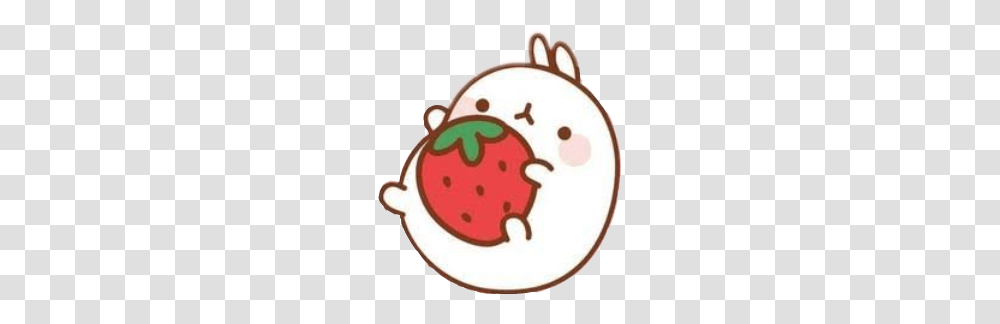 Cute Soft Kawaii Strawberry, Birthday Cake, Dessert, Food, Plant Transparent Png