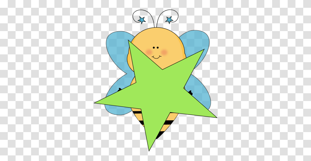 Cute Star Clip Art Blue Star Bee With A Green Star Clip Art Transparent Png