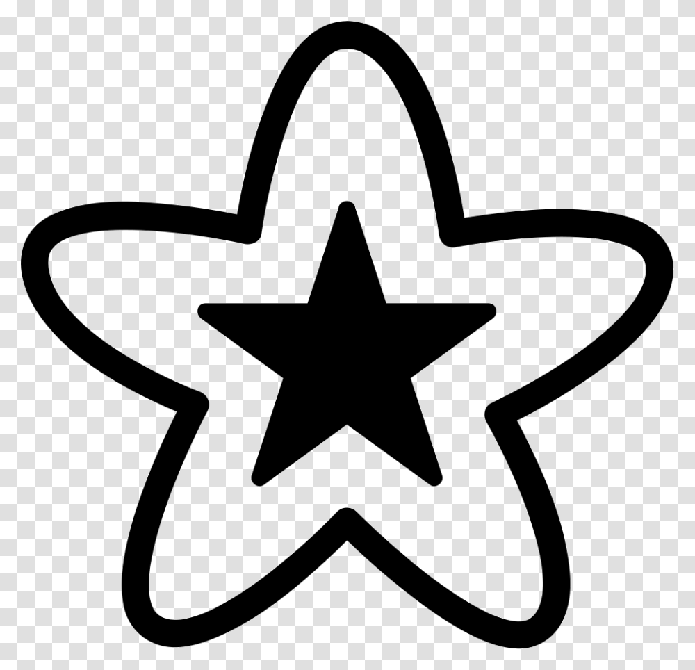 Cute Star Cute Star Black And White, Star Symbol, Stencil Transparent Png