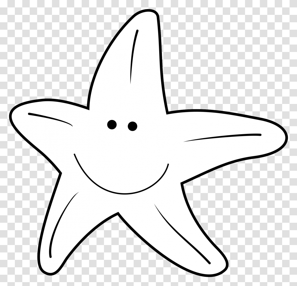 Cute Starfish Clipart Black And White, Star Symbol Transparent Png