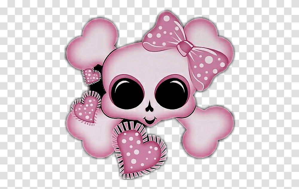 Cute Sugar Skull Clipart Its A Girl Skull, Cushion, Heart, Toy Transparent Png