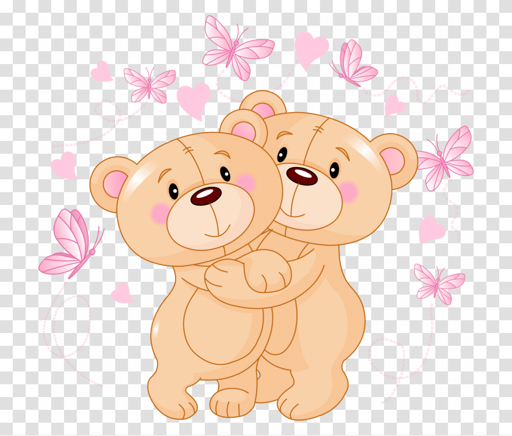 Cute Teddy Bear, Floral Design, Pattern Transparent Png