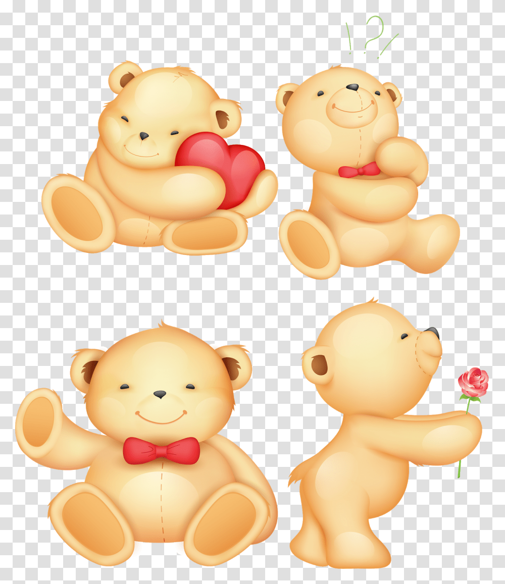 Cute Teddy Bear Vector Hd, Doll, Toy, Figurine Transparent Png