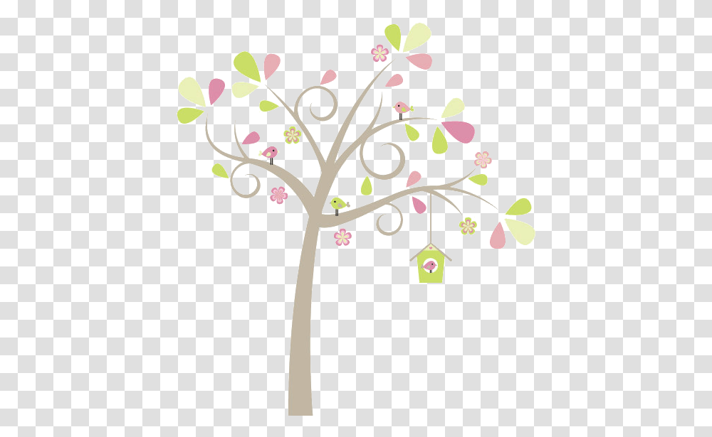 Cute Tree Vector, Floral Design, Pattern Transparent Png