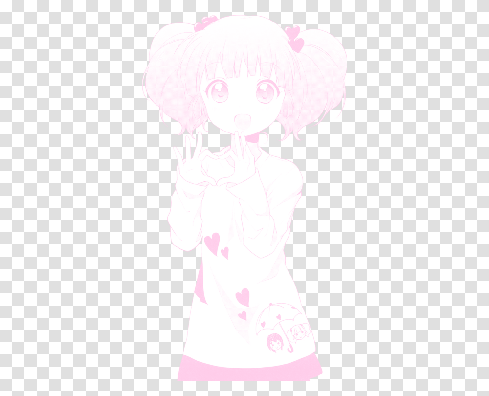 Cute Tumblr Soft Pink Anime Cute Aesthetic Pink Anime Girl, Person, Face, Pillow Transparent Png