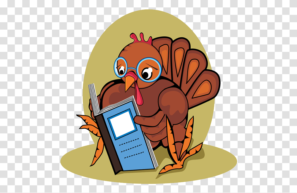 Cute Turkey Library Thanksgiving, Hand-Held Computer, Electronics, Texting Transparent Png