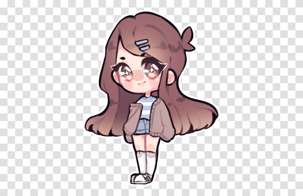 Cute Twitch Emote Girl, Outdoors, Label, Drawing Transparent Png