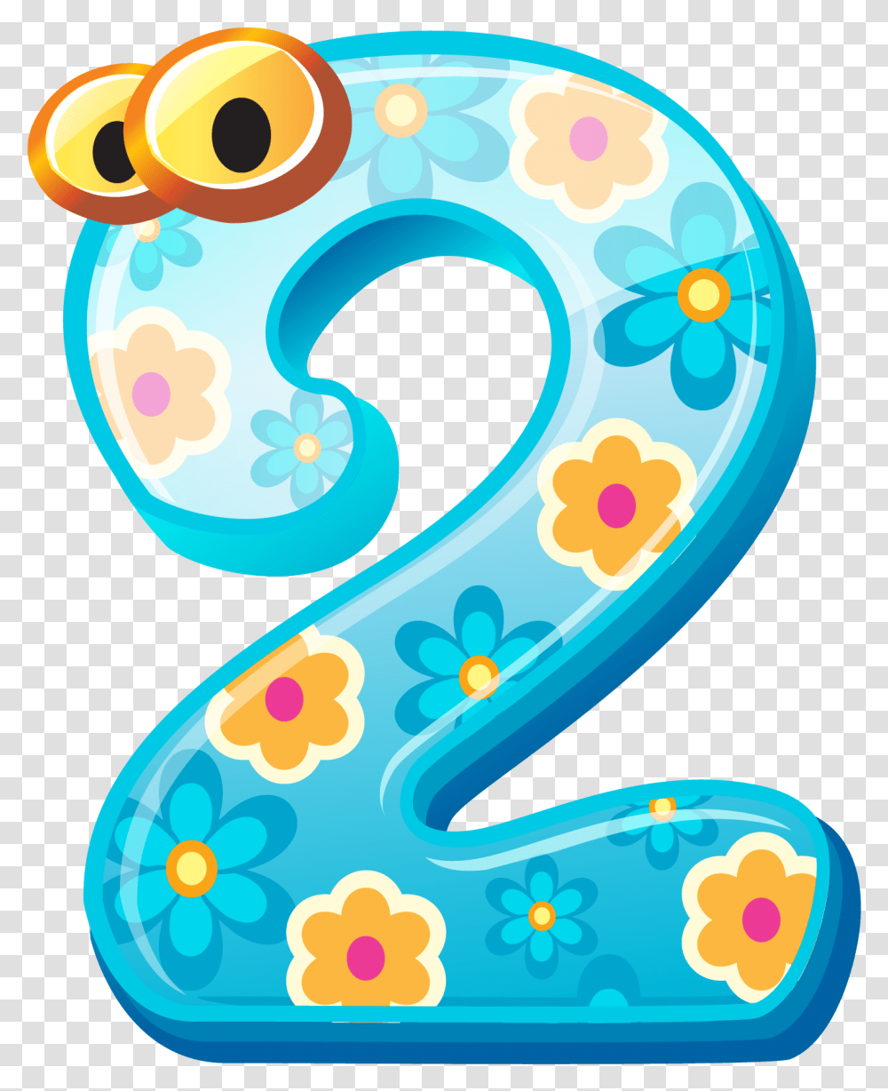 Cute Two Image Numbers 2 Clipart, Icing, Cream Transparent Png