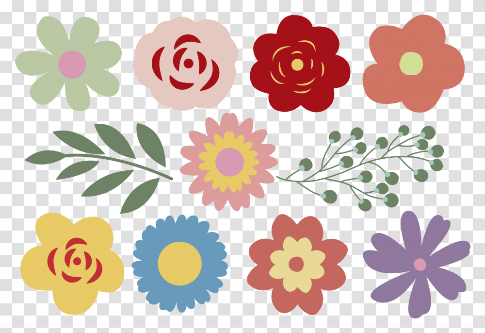 Cute Vector Flower Design, Pattern, Floral Design Transparent Png