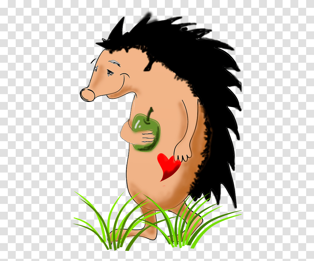 Cute Walking Hedgehog Clipart Free Download Animation, Animal, Mammal, Person, Plant Transparent Png
