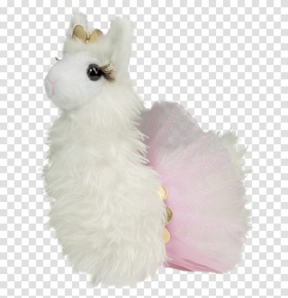 Cute White Fluffy Llama Stuffed Animal In Tutu Llama, Mammal, Rodent, Chicken, Poultry Transparent Png