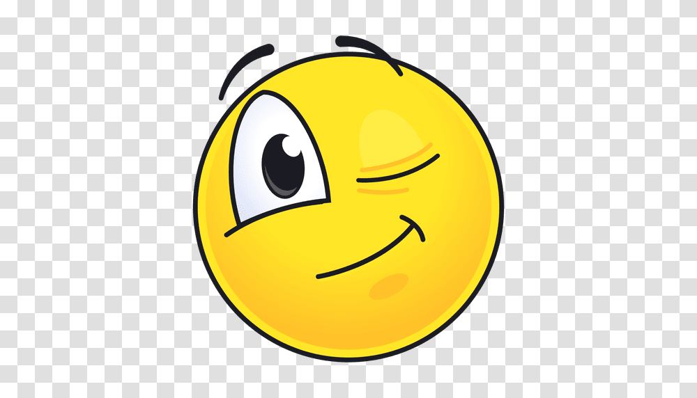 Cute Winking Emoticon, Angry Birds, Pac Man Transparent Png