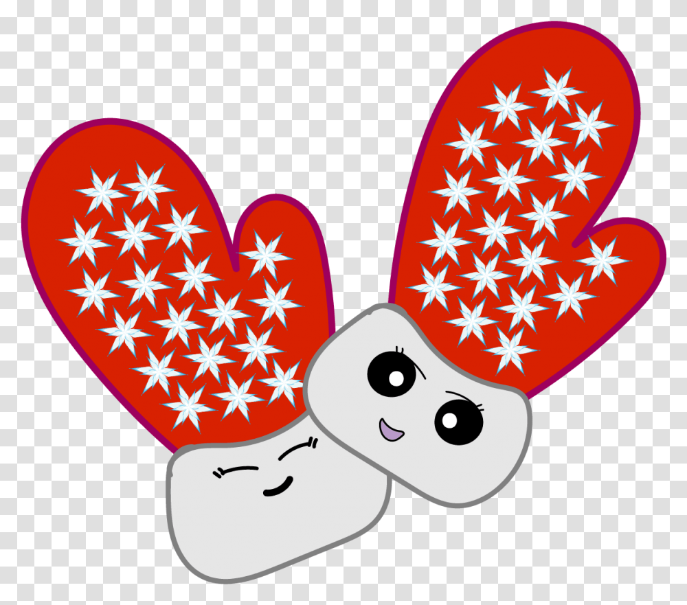 Cute Winter Gloves Dot, Rubber Eraser, Heart Transparent Png