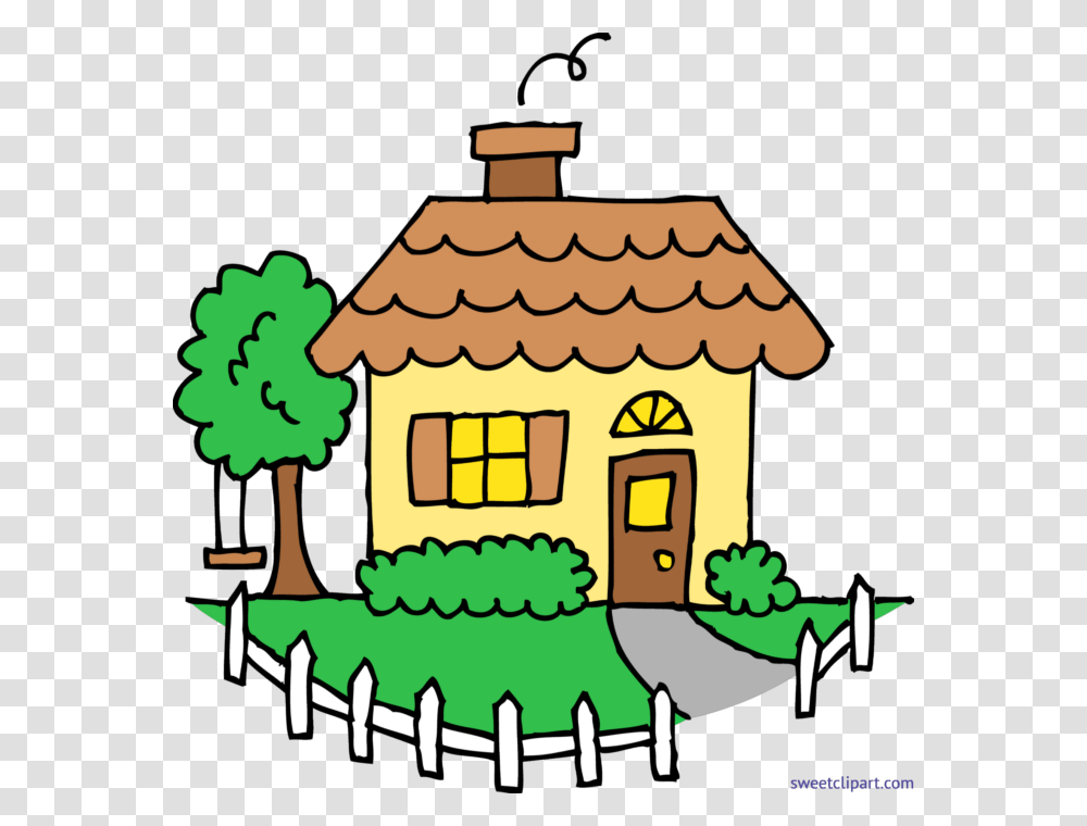 Cute Yellow House Clip Art, Housing, Building, Outdoors, Nature Transparent Png