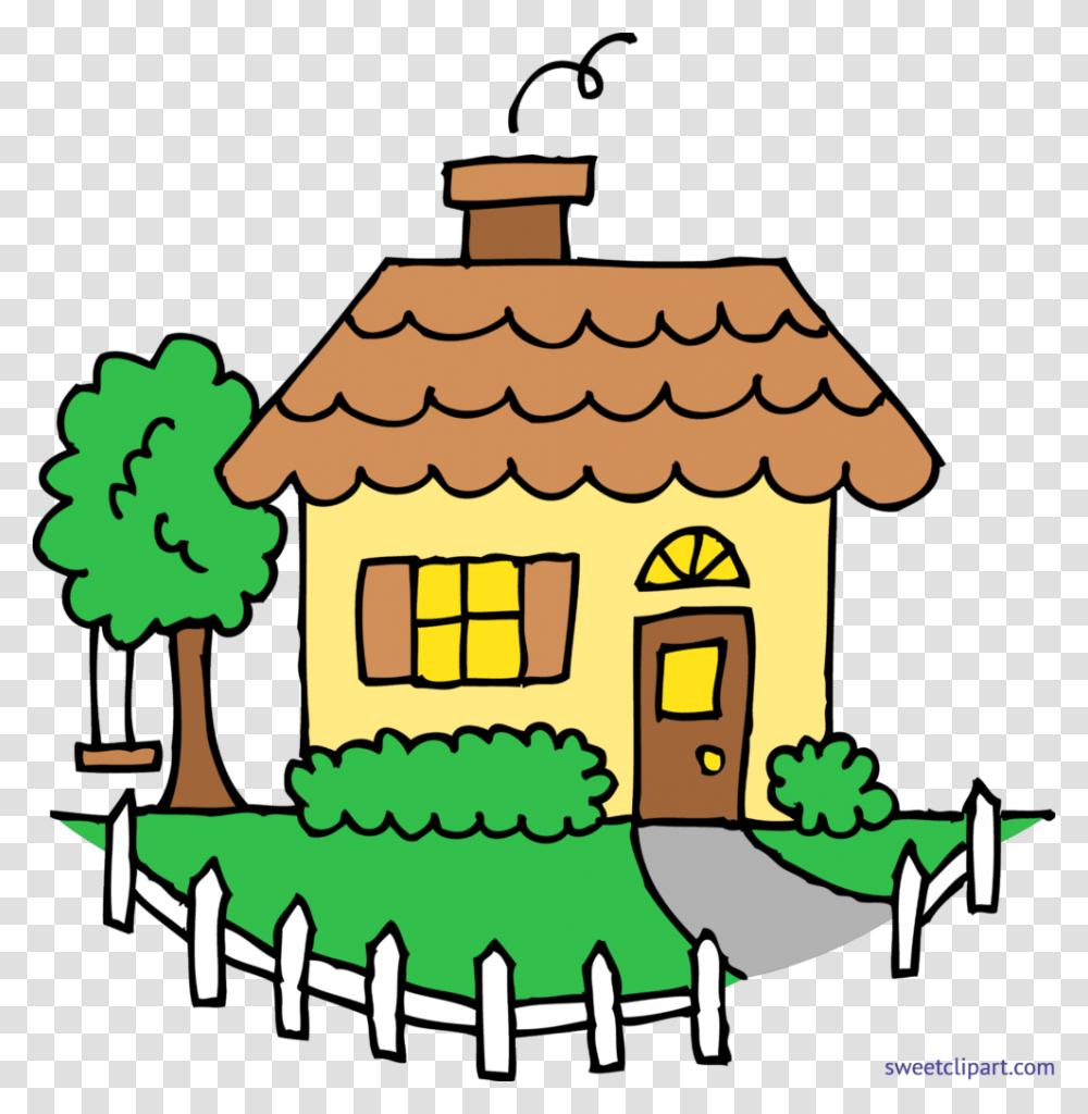 Cute Yellow House Clip Art, Housing, Building, Outdoors, Neighborhood Transparent Png