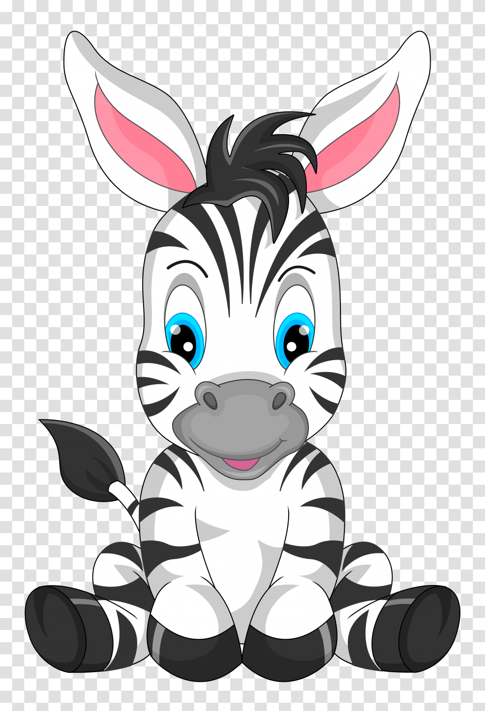 Cute Zebra Cartoon Clipart, Mammal, Animal, Wildlife Transparent Png