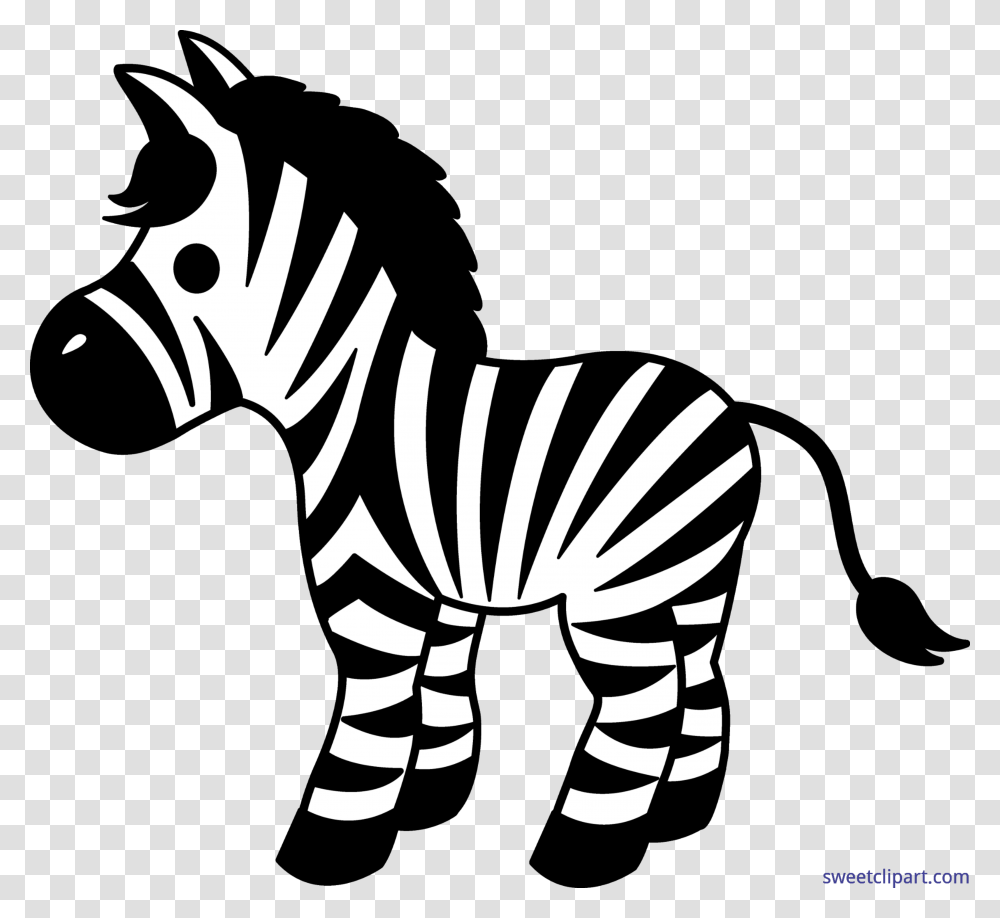 Cute Zebra Clip Art, Stencil Transparent Png