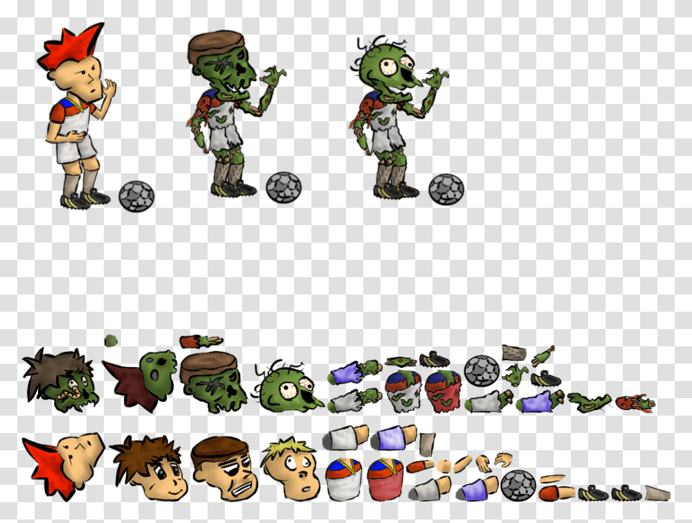 Cute Zombie Clipart Football Sprite, Person, Human, Robot Transparent Png