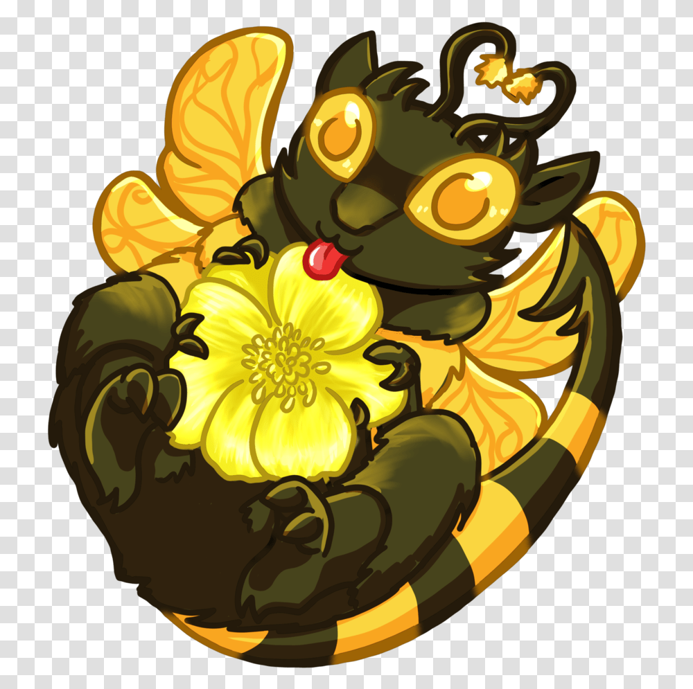 Cutie Bumble Bee Dragon Package Illustration, Plant, Birthday Cake, Dessert, Food Transparent Png