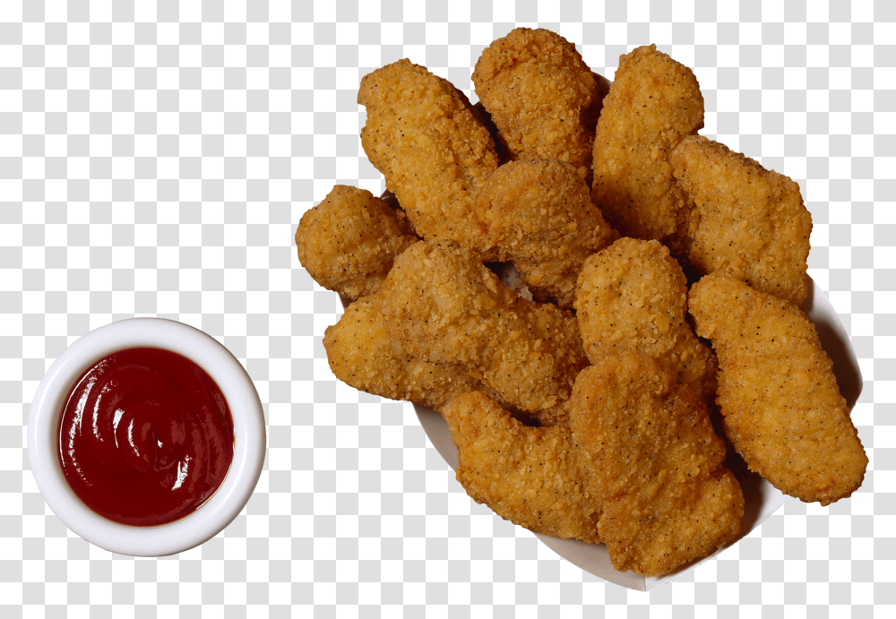 Cutlet, Food, Fried Chicken, Ketchup, Nuggets Transparent Png