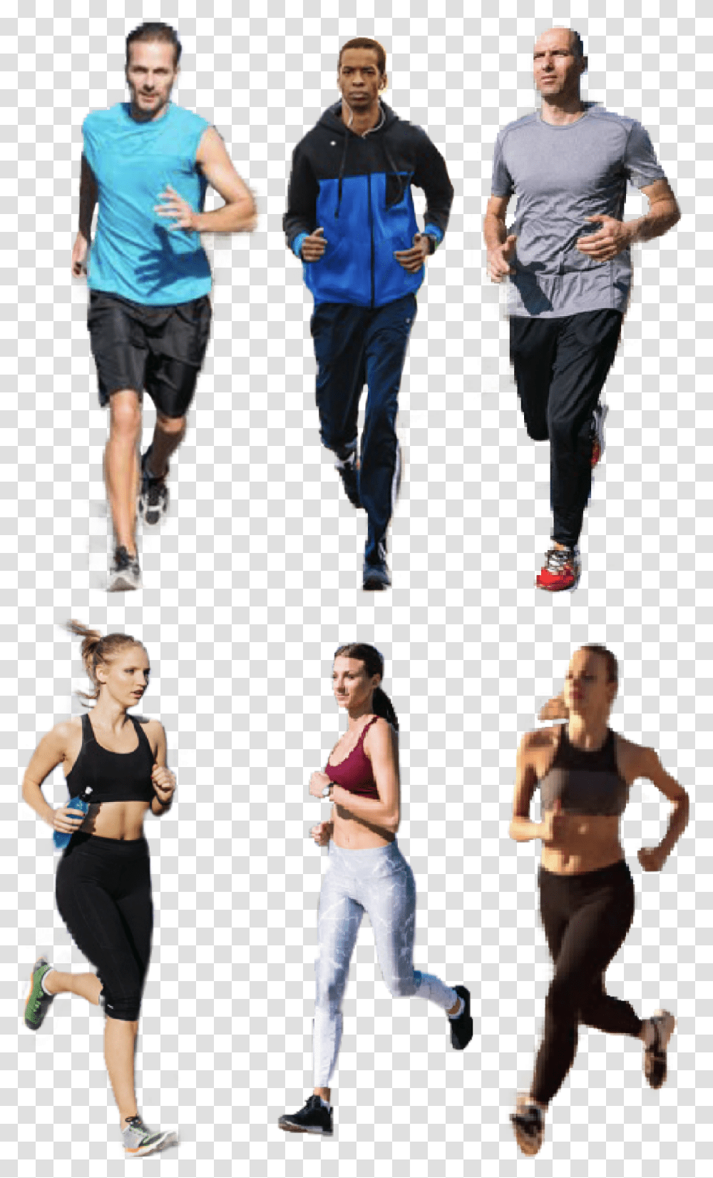 Cutout People Jogging, Person, Fitness, Working Out, Sport Transparent Png