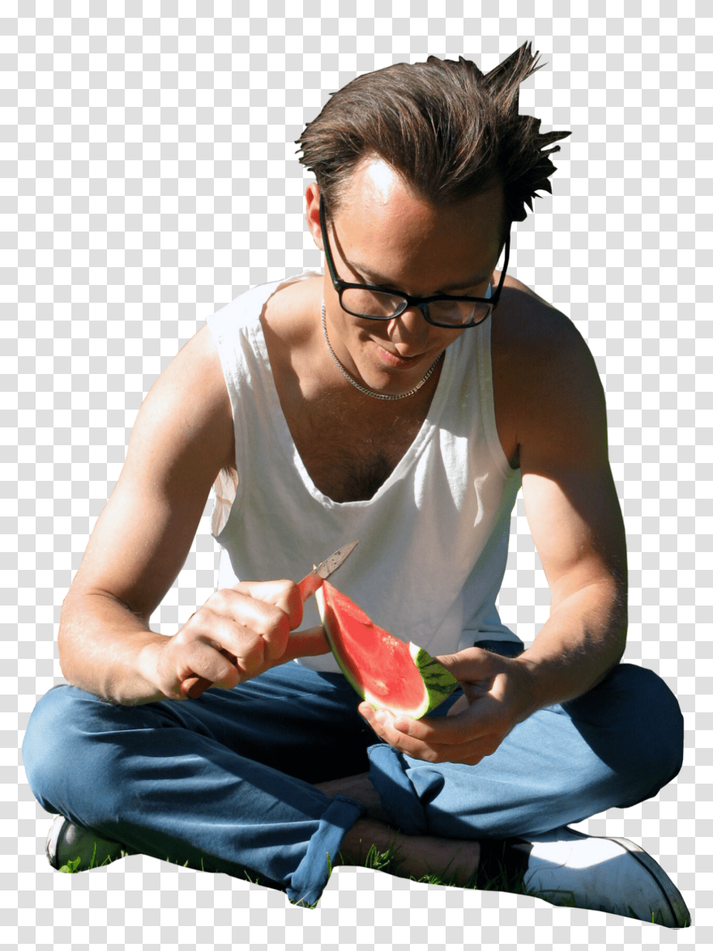 Cutout People Sitting On Grass, Plant, Person, Human, Fruit Transparent Png