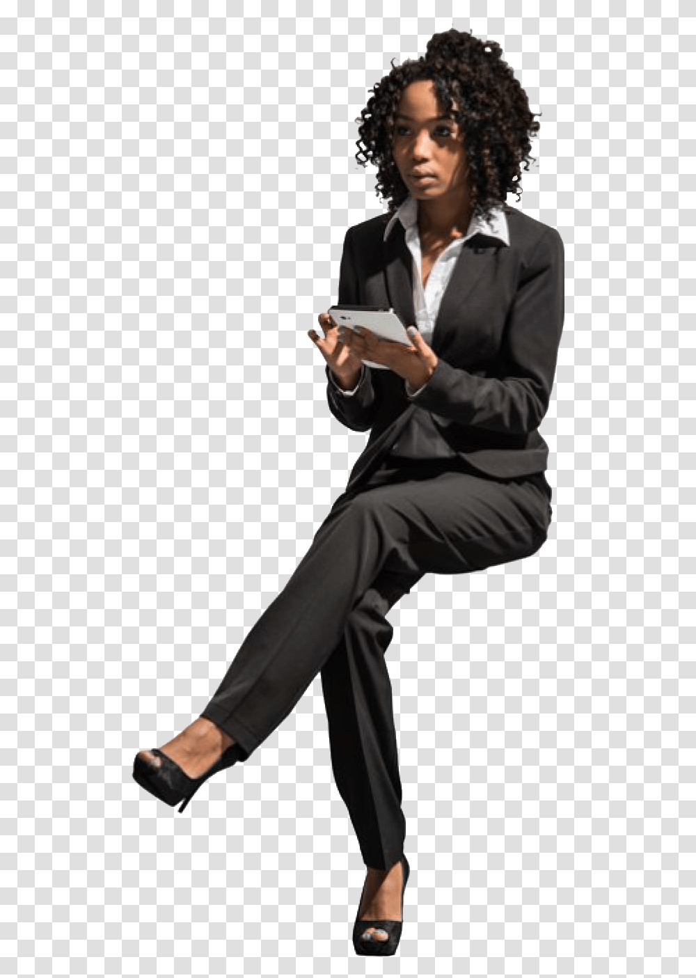 Cutout Woman Sitting People Business People Sitting, Clothing, Suit, Overcoat, Person Transparent Png