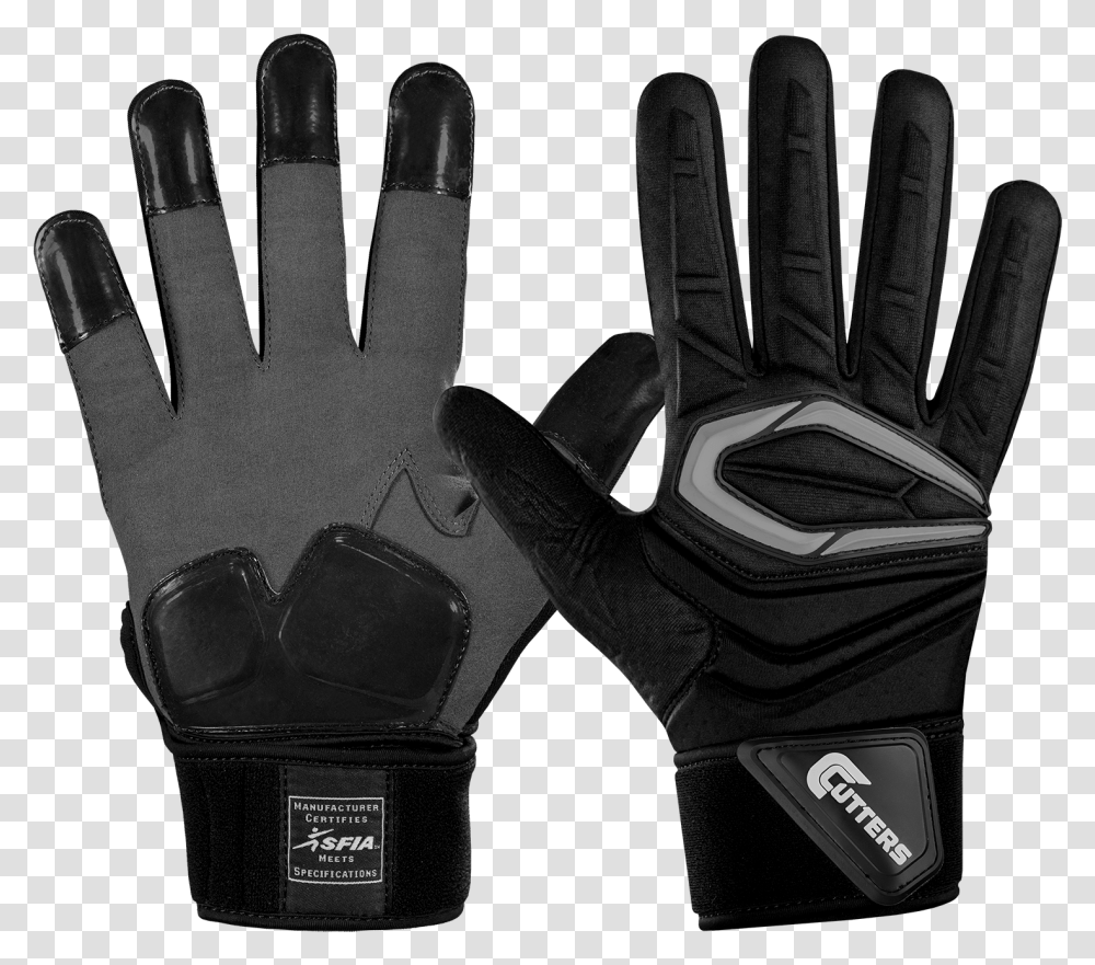 Cutters S931 Force Black Padded Football Gloves, Apparel Transparent Png