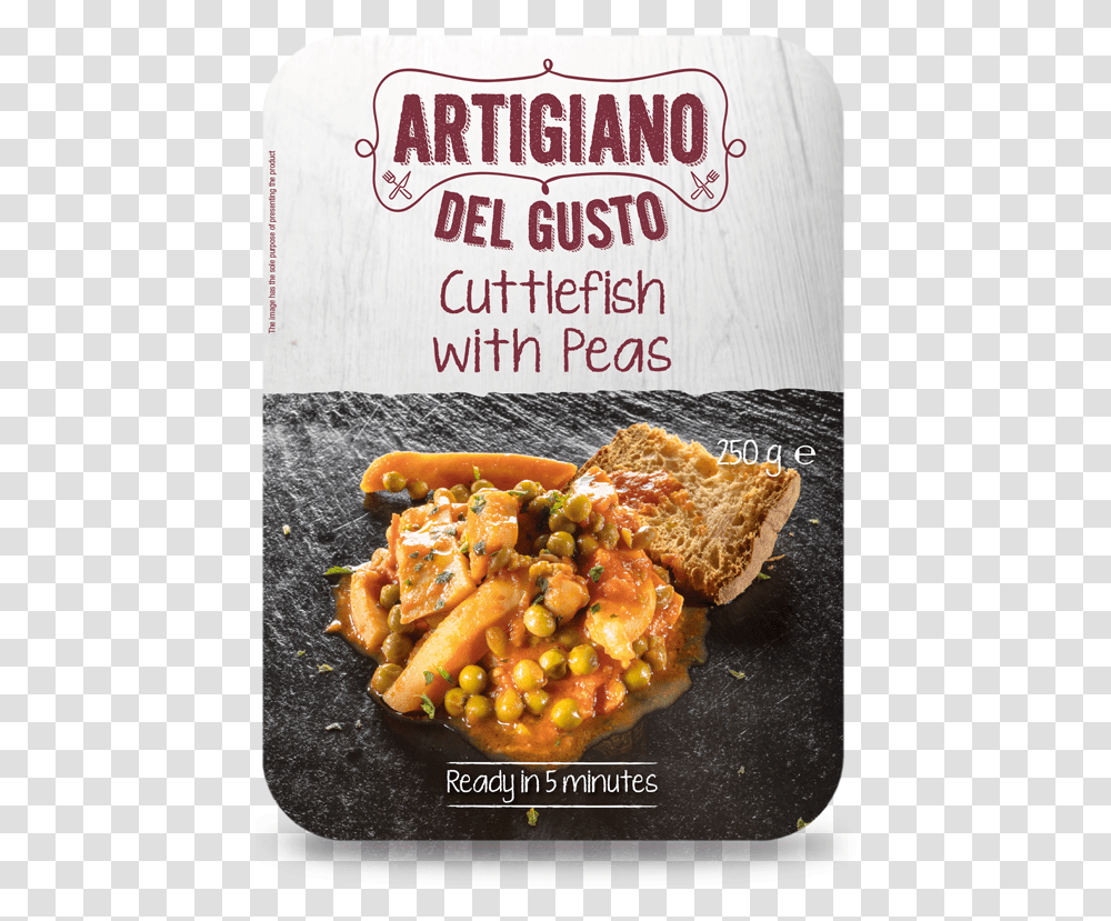 Cuttlefish With Peas Pronti Primi Piatti Surgelati, Food, Toast, Bread, French Toast Transparent Png