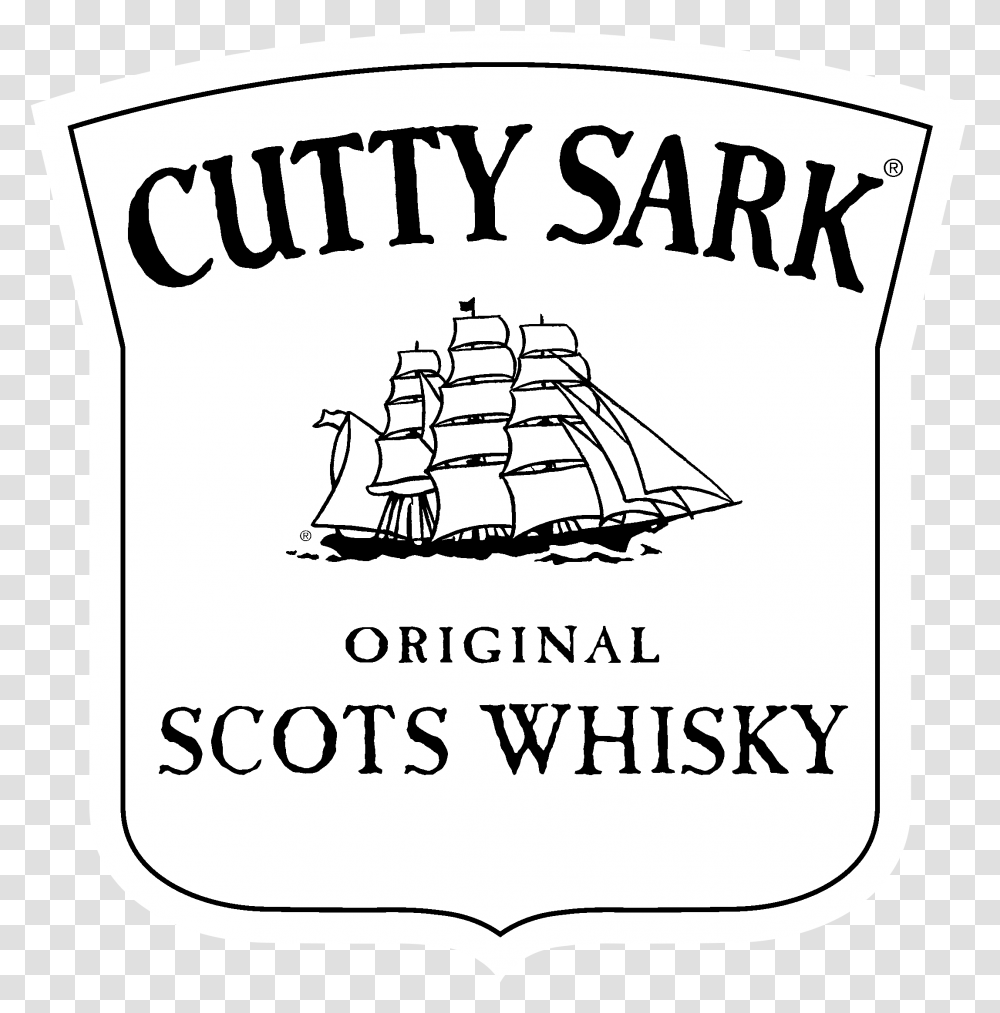 Cutty Sark Logo Black And White Cutty Sark Whisky, Label, Outdoors, Nature Transparent Png