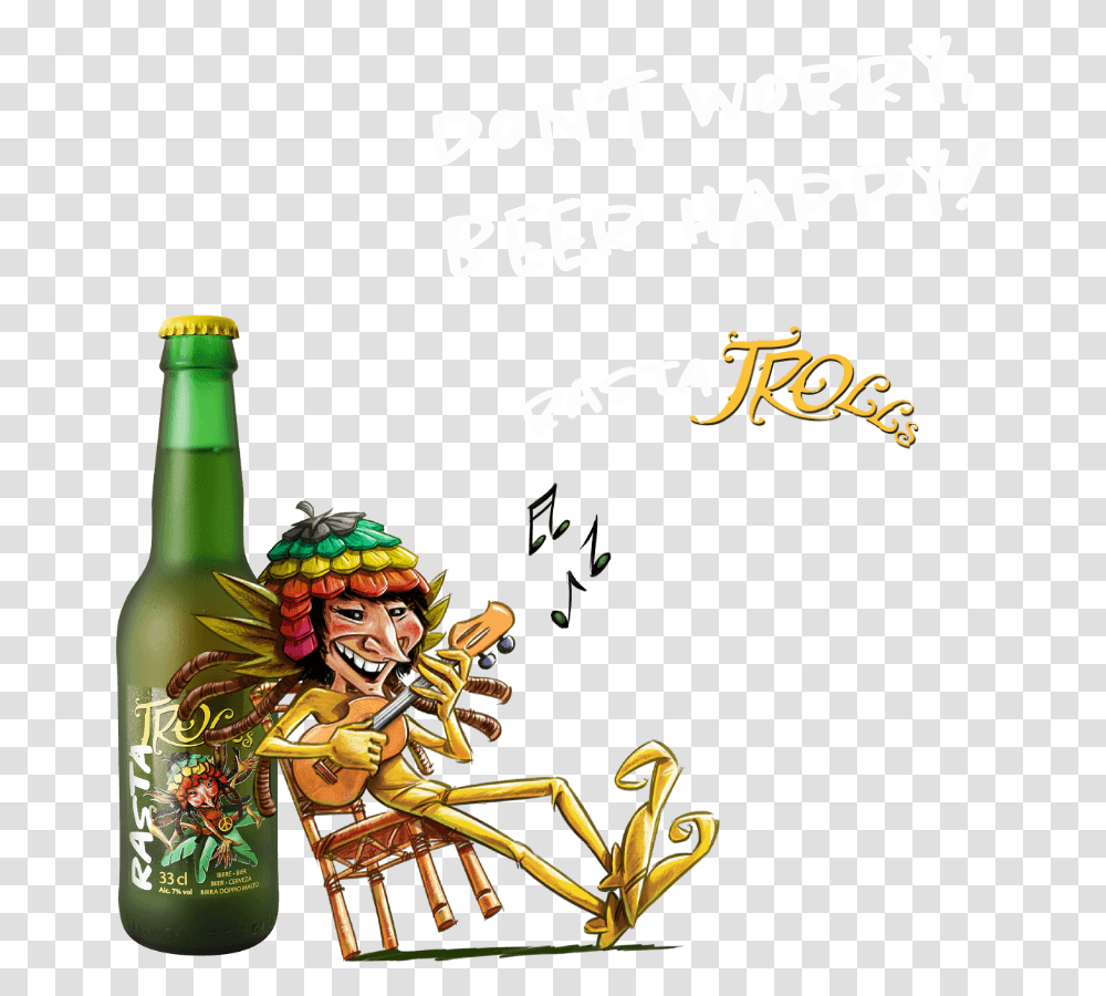 Cuvee Des Trolls Logo, Alcohol, Beverage, Beer, Bottle Transparent Png
