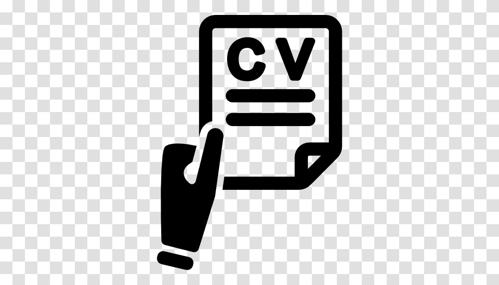 Cv, Sign, Stencil Transparent Png