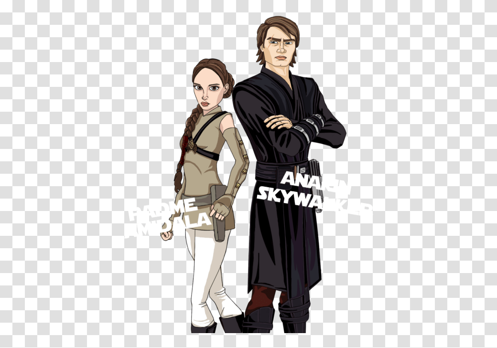 Cw Anakin And Padme Anakin And Padme Fan Art 34782981 Star Wars Characters, Person, Human, Book, Comics Transparent Png