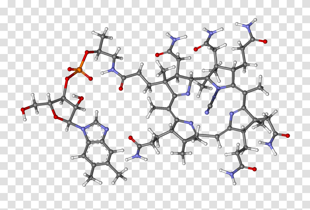 Cyanocobalamin Ball And Stick, Pattern, Machine Transparent Png