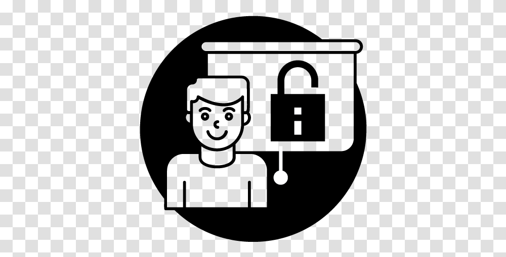 Cyber Security Training Icon Black, Silhouette, Electronics Transparent Png