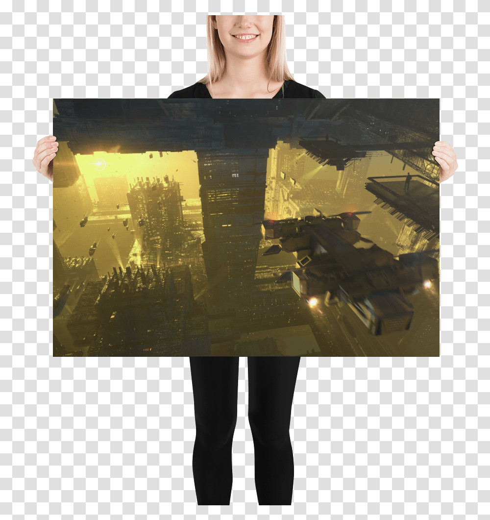 Cyberpunk Station Poster, Person, Human, Halo, Advertisement Transparent Png