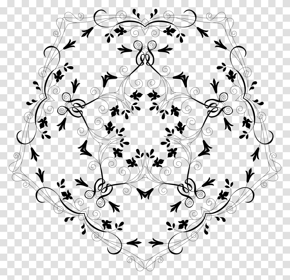 Cyberscooty Floral Border Extended 12 Clip Arts Visual Arts Icon, Gray, World Of Warcraft Transparent Png