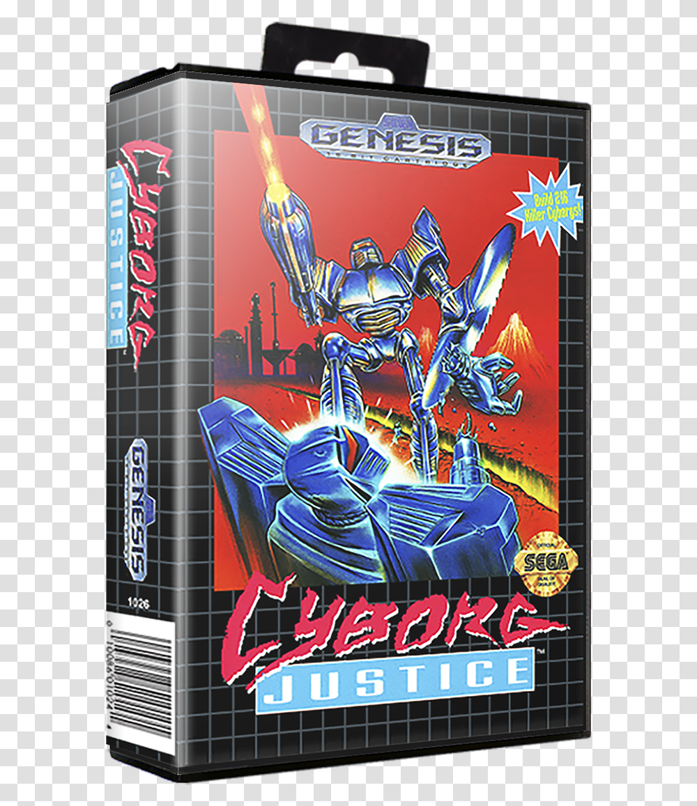 Cyborg Justice Sega Genesis Art Box, Poster, Advertisement Transparent Png
