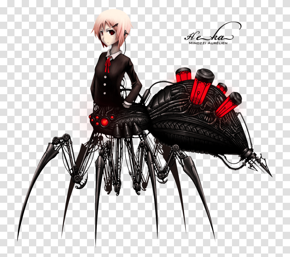 Cyborg Spider Woman Render Anime Spider Girl, Person, Bicycle, People, Invertebrate Transparent Png