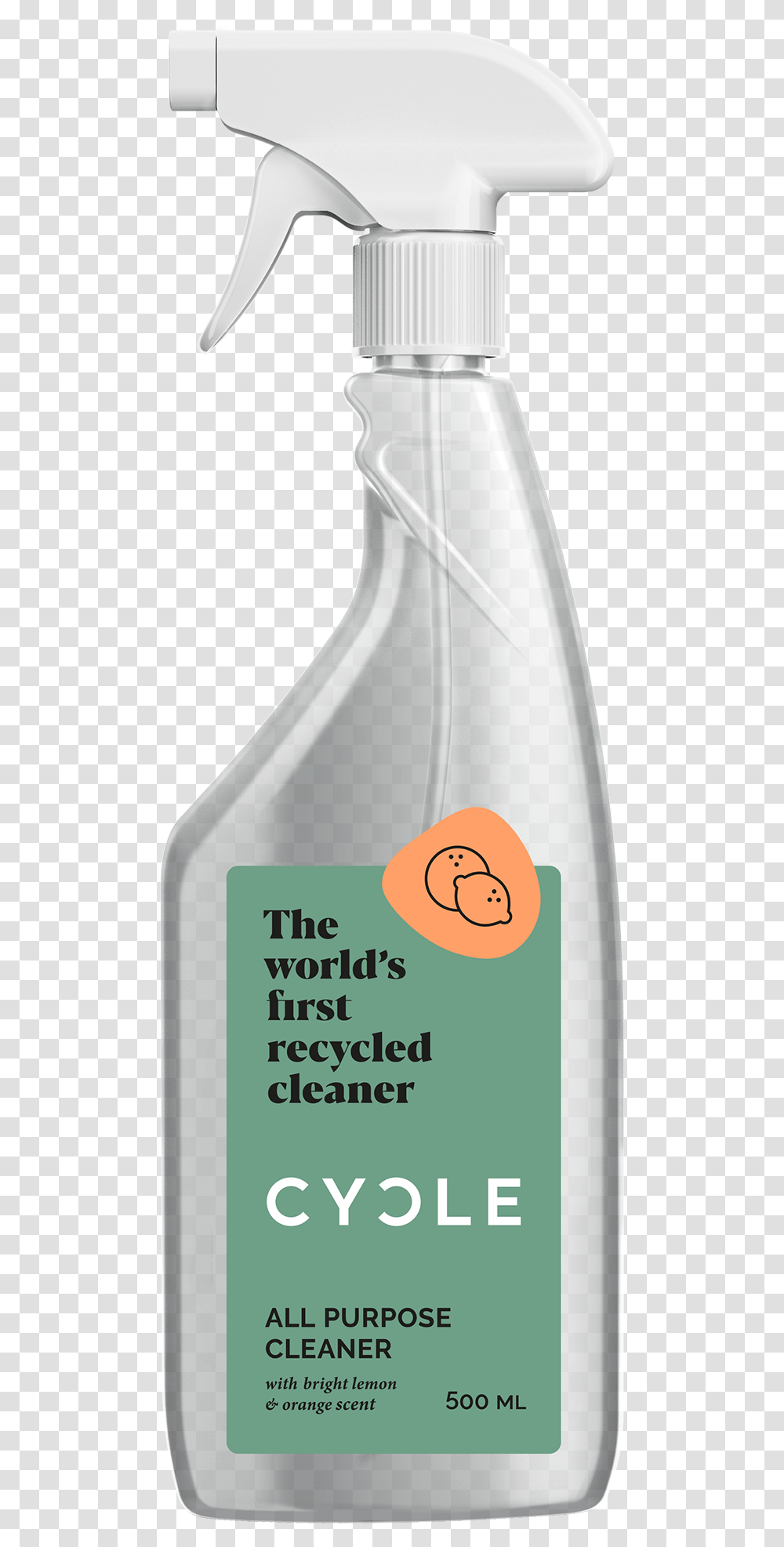 Cycle All Purpose Cleaner Glass Bottle, Label, Beverage, Sake Transparent Png
