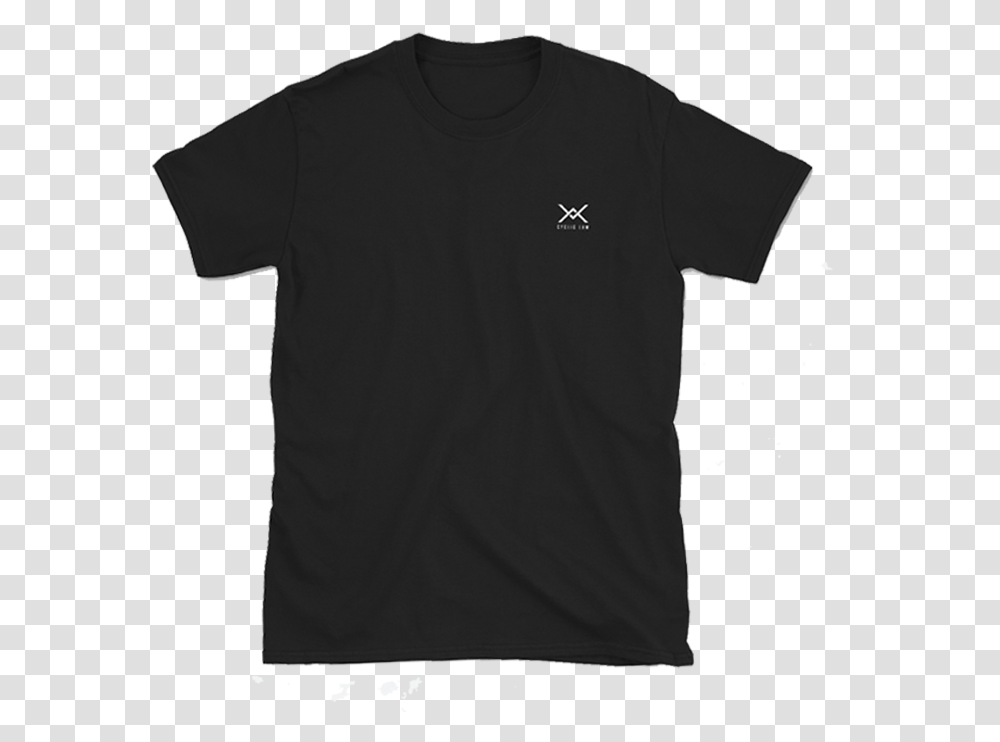 Cyclic Law Embroidered T Shirt Black Plain T Shirt Mockup, Apparel, T-Shirt Transparent Png