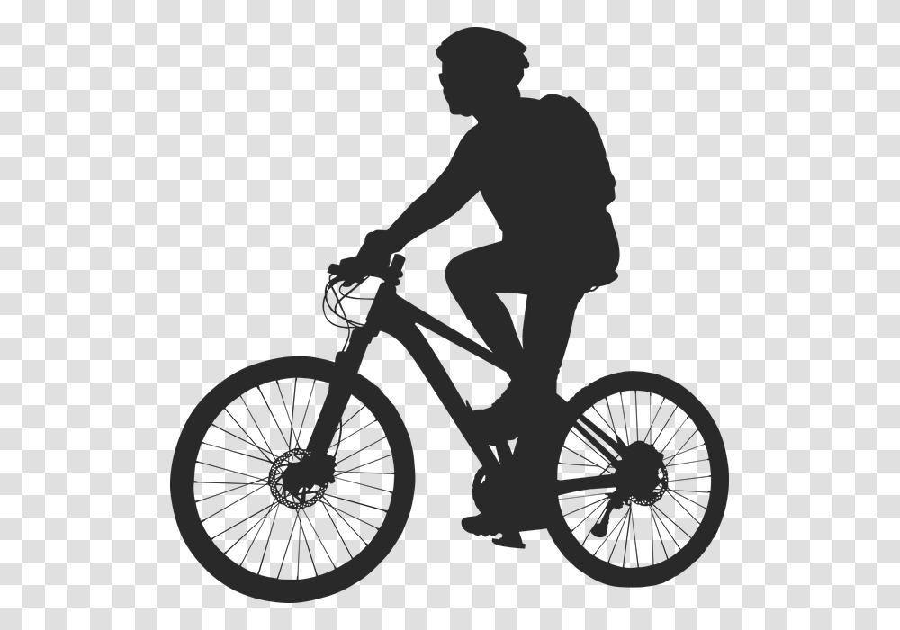 Cycling Bike Vector Graphic Pixabay Mountain Bike Silhouette Vector, Bicycle, Vehicle, Transportation, Person Transparent Png