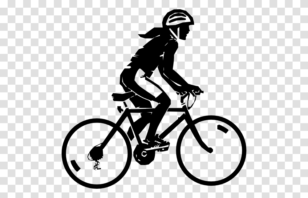 Cycling Clipart Biking Black And White, Bicycle, Vehicle, Transportation, Bike Transparent Png