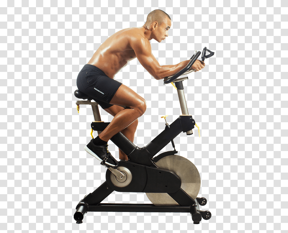 Cycling Workouts Spin Bike White Background, Person, Human, Working Out, Sport Transparent Png