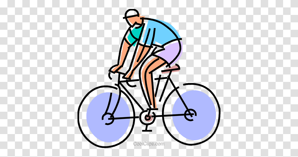 Cyclist Riding His Bike Royalty Free Vector Clip Art Illustration, Bicycle, Vehicle, Transportation, Wheel Transparent Png