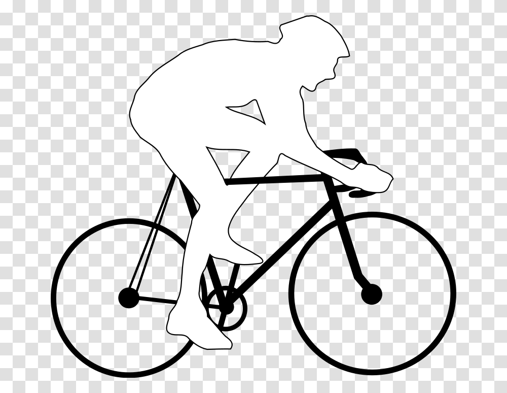 Cyclist Silhouette Free Vector, Person, Human, Stencil, Hand Transparent Png