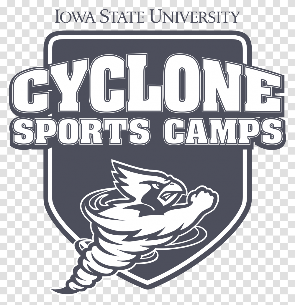 Cyclone Sports Camps Logo Iowa State University Cyclones, Text, Label, Symbol, Outdoors Transparent Png