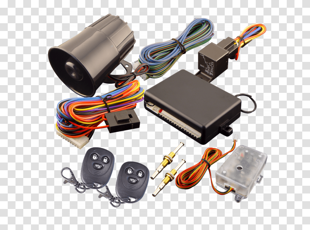 Cyclops Remote Alarm W Siren Amp Shock Sensor, Adapter, Wiring, Plug, Cable Transparent Png